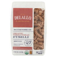 Delallo Fusilli, Organic, Whole Wheat, No. 27 Cut, 16 Ounce