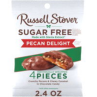 Russell Stover Chocolate Candy, Sugar Free, Pecan Delight, 4 Each