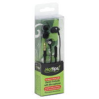 Hottips Earbuds, Stereo, with Microphone, 1 Each