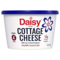 Daisy Pure & Natural Cottage Cheese, Small Curd, 4% Milkfat Minimum, 16 Ounce