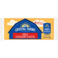 Crystal Farms Cheese, Mild Cheddar, 8 Ounce