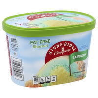 Stoneridge Creamery Sherbet, Fat Free, Rainbow, 1.5 Quart