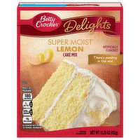 Betty Crocker Delights Cake Mix, Lemon, Super Moist, 15.25 Ounce