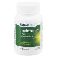 Equaline Melatonin, with Vitamin B6, 5 mg, Tablets, 60 Each