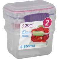 Sistema Klip It Container, 400 Milliliter, 2 Pack, 2 Each