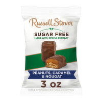 Russell Stover Sugar Free Peanut, Caramel & Nougat Covered in Chocolate Candy, 3 oz. bag, 3 Ounce