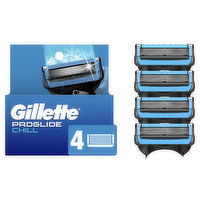 Gillette ProGlide Chill Razor Refills for Men, 4 Blade Refills, 4 Each