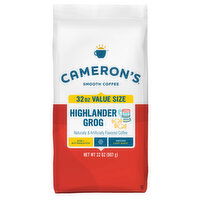 Cameron's Coffee, Ground, Light Roast, Highlander Grog, Value Size, 32 Ounce