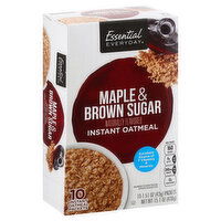 Essential Everyday Oatmeal, Instant, Maple & Brown Sugar, 10 Each