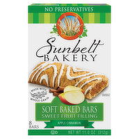 Sunbelt Bakery Soft Baked Bars, Apple Cinnamon, 8 Each