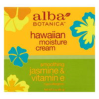 Alba Botanica Moisture Cream, Hawaiian, Smoothing Jasmine & Vitamin E, 3 Ounce