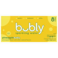 bubly Sparkling Water, Pineapple, 8 Each