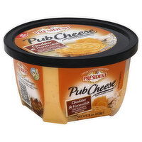 President Pub Cheese Cheese, Spreadable, Cheddar & Horseradish, 8 Ounce