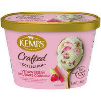 Kemps Crafted Collection Crafted Collection Strawberry Rhubarb Cobbler Ice Cream, 1.5 Quart