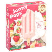 JonnyPops Strawberries & Bananas with Fresh Cream, 4 Each