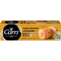 Carr's Table Water Crackers, Roasted Garlic and Herbs, 4.25 Ounce