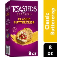 Toasteds Crackers, Classic Buttercrisp, 8 Ounce