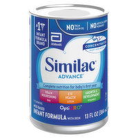 Similac Advance Infant Formula with Iron, Milk-Based, OptiGro, 13 Fluid ounce