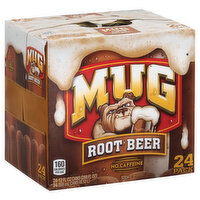 Mug Soda, Root Beer, Caffeine Free, 24 Each