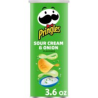 Pringles Potato Crisps Chips, Sour Cream and Onion, 3.6 Ounce