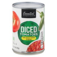 Essential Everyday Tomatoes with Green Chilies Original, Diced, 10 Ounce