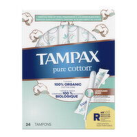 Tampax Pure Cotton Tampax Pure Cotton Tampons, Regular, 24 Ct,, 24 Each