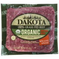 Dakota Grass Fed Organic Ground Beef, 90/10, 16 Ounce