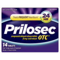 Prilosec OTC Acid Reducer Prilosec OTC Heartburn Relief, Omeprazole, Acid Reducer Tablets, 14 Ct, 14 Each