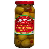 Mezzetta Olives, Spanish Queen, Super Colossal, Pimento Stuffed, 10 Ounce