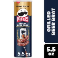 Pringles Potato Crisps Chips, Miller Lite Grilled Beer Brat, Limited Edition, 5.5 Ounce