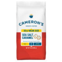 Cameron's Coffee, Ground, Light Roast, Sea Salt Caramel, Value Size, 32 Ounce