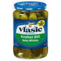 Vlasic Pickles, Kosher Dill, Baby Wholes, 24 Fluid ounce