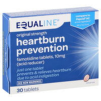 Equaline Heartburn Prevention, Original Strength, Tablets, 30 Each