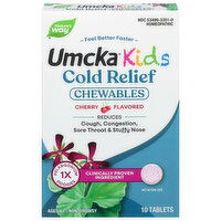 Nature's Way Cold Relief, Cherry Flavored, Chewables, Tablets, Kids, Ages 6+, 10 Each