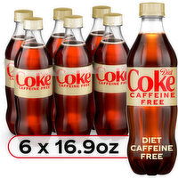 Diet Coke  Caffeine Free Soda Soft Drink, 6 Each