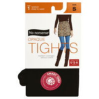 No nonsense Tights, Black, Opaque, Small, 1 Each