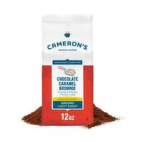 Cameron's Coffee Bag, Flavored, Chocolate Carmel Brownie Light Roast Ground Coffee, 12 Ounce