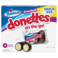 Hostess Donettes Donuts, Frosted, Mini, 8 Packs, Snack Size, 8 Each