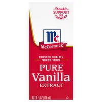 McCormick All Natural Pure Vanilla Extract, 4 Fluid ounce