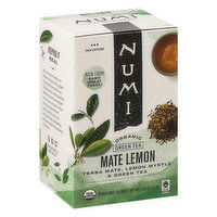 Numi Green Tea, Organic, Mate Lemon, Tea Bags, 18 Each