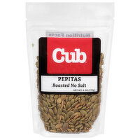 Cub Roasted No Salt Pepitas, 6 Ounce