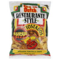 Old Dutch Tortilla Chips, Premium, Tostados, Super Size, 20 Ounce