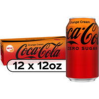 Coca-Cola Zero Sugar Coca-Cola Zero Sugar Orange Cream Soda, 12 Fluid ounce