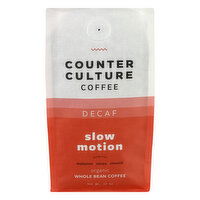 Counter Culture Coffee, Organic, Whole Bean, Slow Motion, Decaf, 12 Ounce