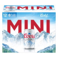 Coors Light Beer, Mini, 12 Each