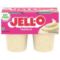 Jell-O Tapioca Fat Free Ready-to-Eat Pudding Cups Snack Cups, 4 Each