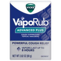 Vicks VapoRub Cough Relief, Powerful, Advanced Plus, 2.82 Ounce