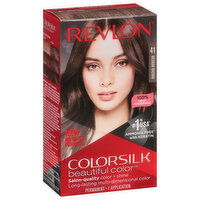 Revlon ColorSilk Beautiful Color Permanent Hair Color, Medium Brown 41, 1 Each