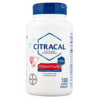 Citracal Calcium Citrate +D3, Maximum, Coated Caplets, 120 Each