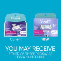 Venus Deluxe Smooth Swirl Women's Razor Blade Refills, 4 Each